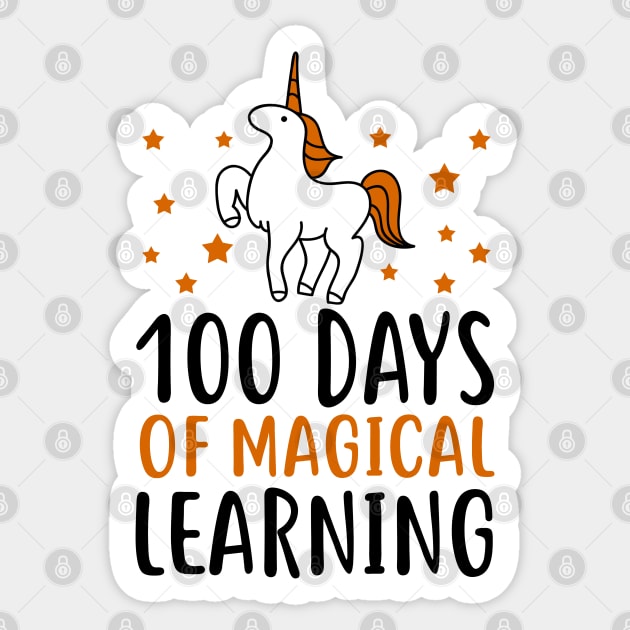 100 Days Of School Cute T-shirt Sticker by KsuAnn